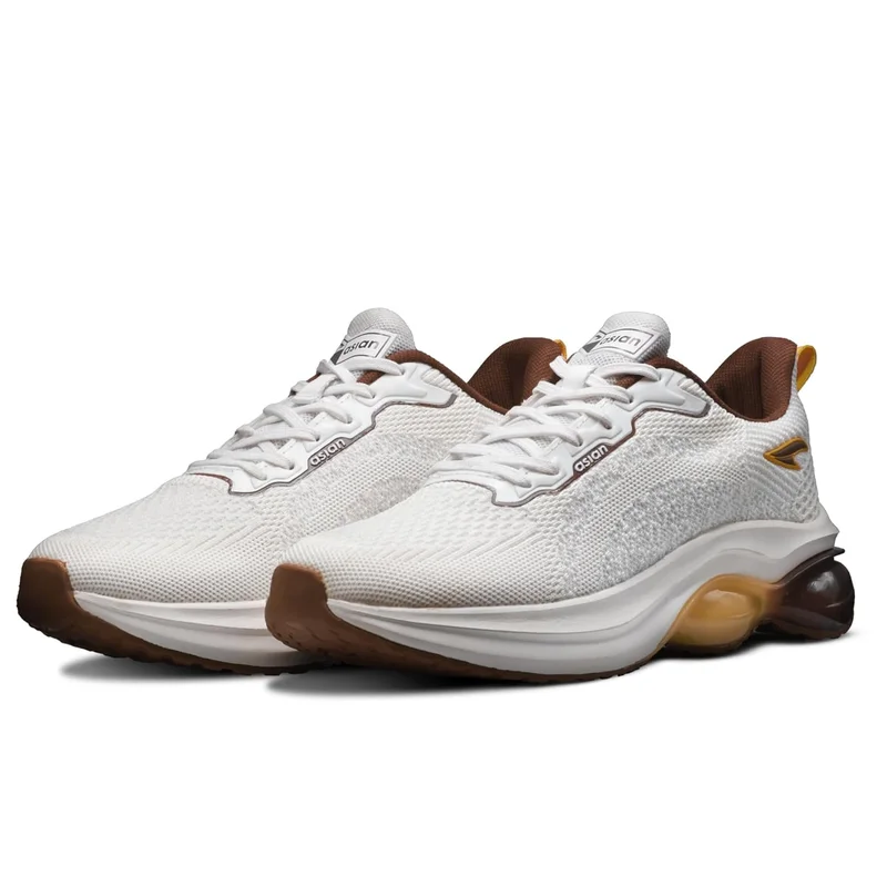 Asian Lightweight Off-White Running Shoes for Men and Boys