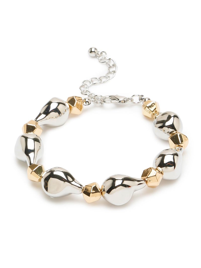 YouBella Gifts Stylish Latest Celebrity Inspired Gold Plated Pearl Jwell Necklace and Bracelet Combo Jewellery Set for Girls and Women (Style 3) - Image 5