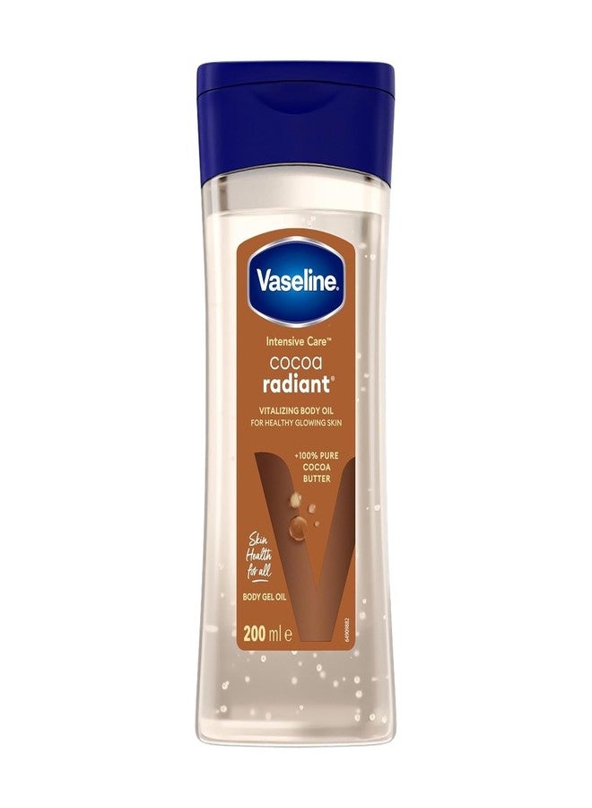 Vaseline Intensive Care Cocoa Radiant Body Oil 200 ML, Cocoa Butter Enriched Hydrating Body Oil for Dry Skin, Fast Absorbing Non-Greasy Moisturizer for Healthy Glowing Skin, Deep Nourishing Skin Care Oil - Image 1