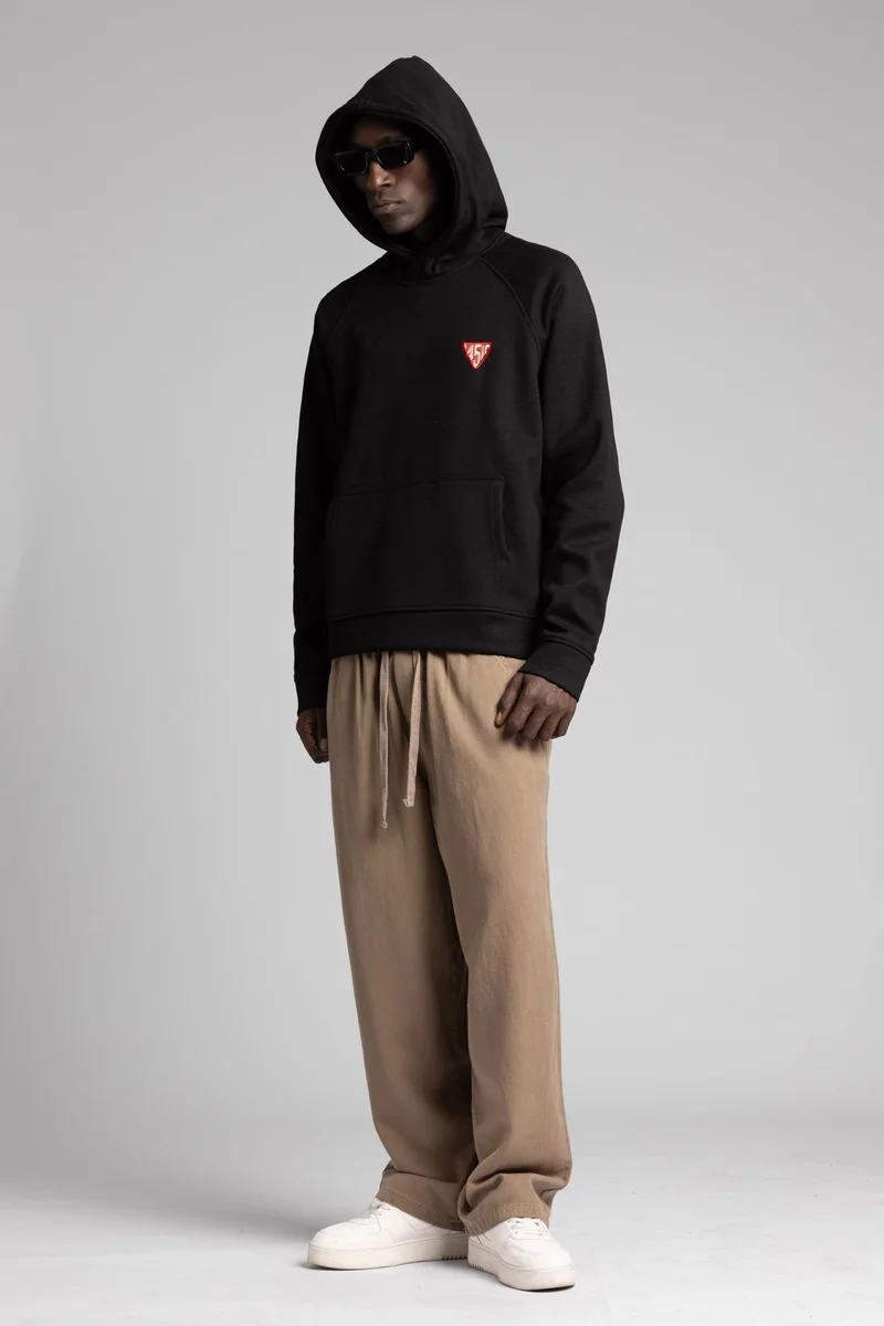 Catch Hooded Sweatshirt with Minimalist Embroidery Detail and unique logo