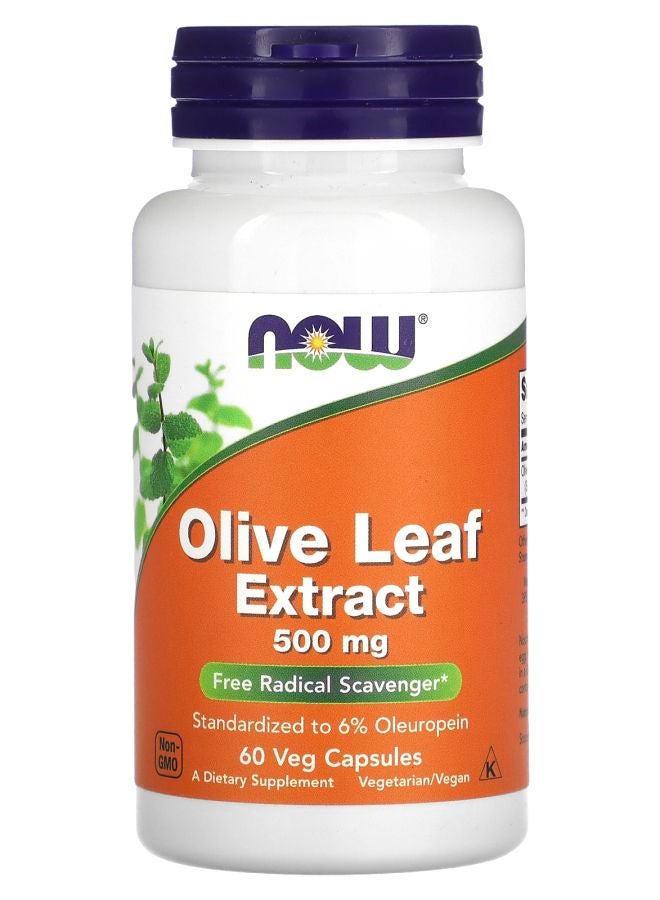now Olive Leaf Extract 500 mg 60 Veg Capsules