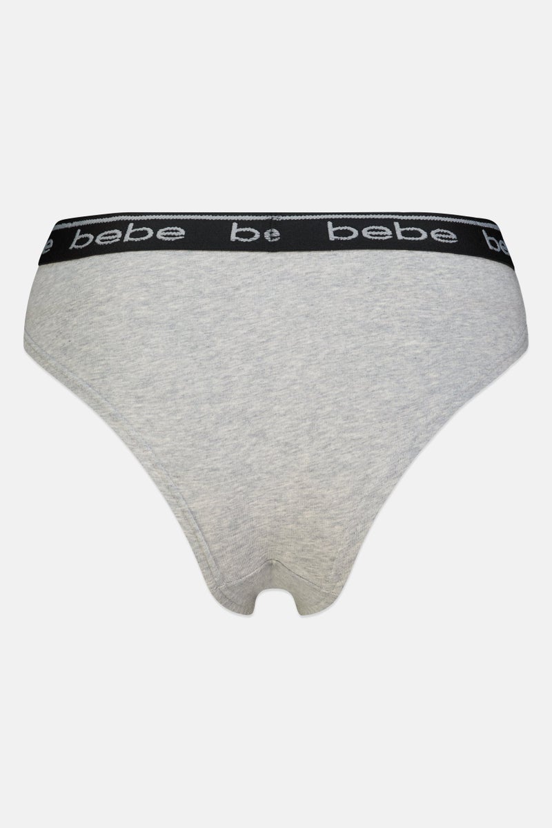 bebe Women 3 Pieces Brand Logo Cheeky Panties, Multicolor - Image 5