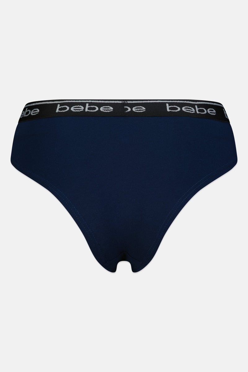 bebe Women 3 Pieces Brand Logo Cheeky Panties, Multicolor - Image 3