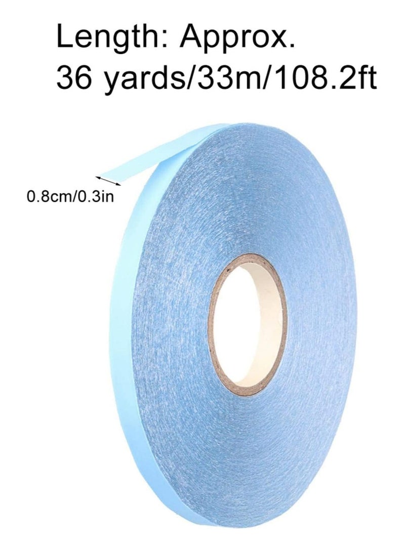 إستيل مجموعة شريط لاصق مزدوج الجوانب مقاوم للماء لوصلات الشعر (36 ياردة - 0.8 سم) - Image 2