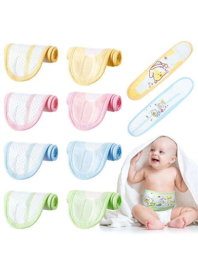 SATINIOR 8 Pcs Baby Belly Button Band Cartoon Pattern Cotton Baby Infant Umbilical Cord Belly Band for 0-12 Months Multiple Colors - Image 1