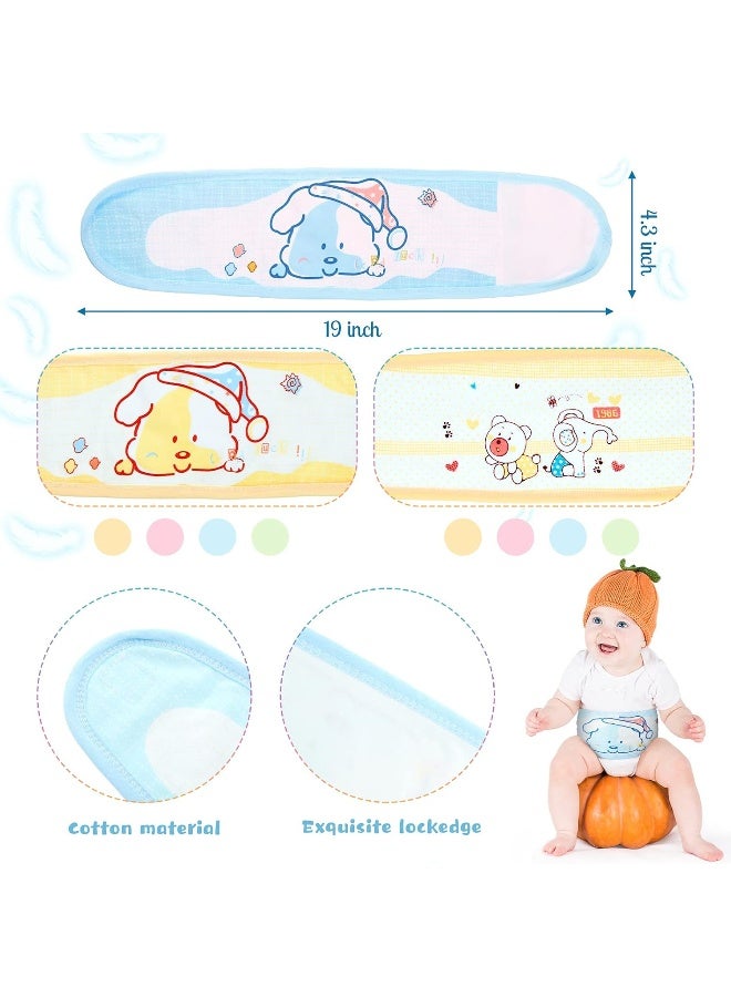 SATINIOR 8 Pcs Baby Belly Button Band Cartoon Pattern Cotton Baby Infant Umbilical Cord Belly Band for 0-12 Months Multiple Colors - Image 3