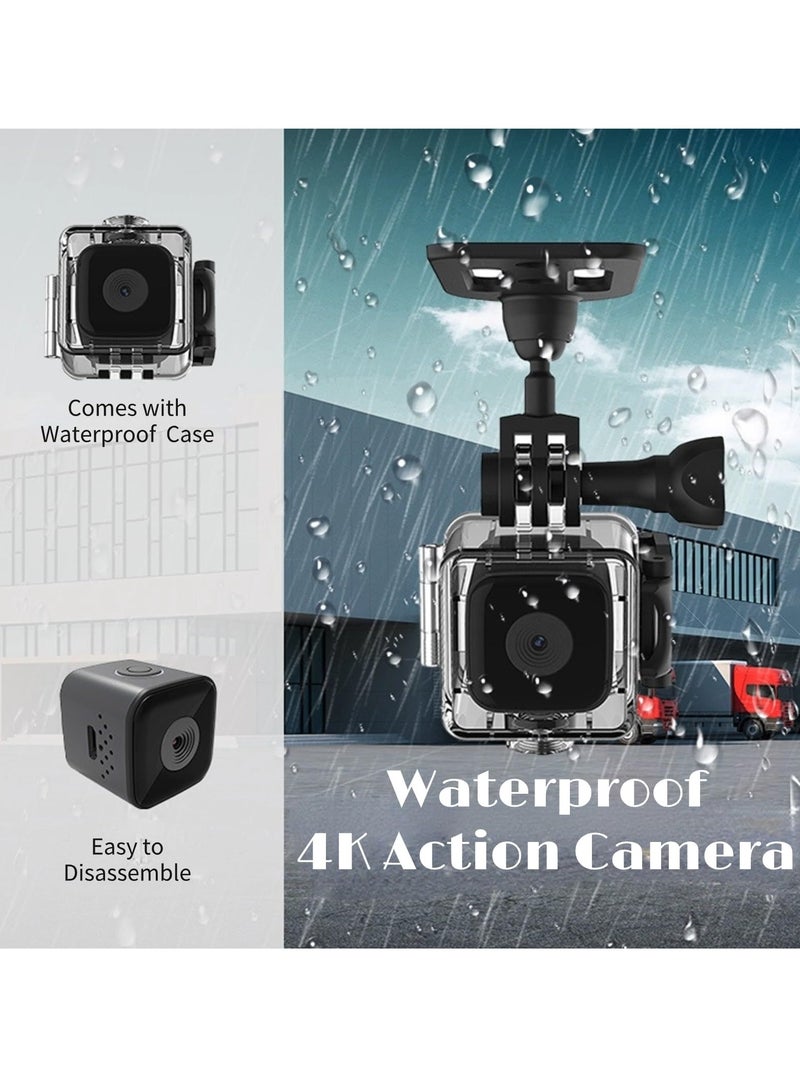 SOLARAE Action Camera, 1080P HD Mini Portable Sports Camera, 20MP3, Underwater Waterproof Camera, Sports Cam, 128G Memory Card Expand Battery Powered USB Charging, Magnetic Suction Design, for Outdoor - Image 2