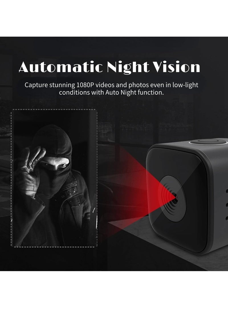 SOLARAE Action Camera, 1080P HD Mini Portable Sports Camera, 20MP3, Underwater Waterproof Camera, Sports Cam, 128G Memory Card Expand Battery Powered USB Charging, Magnetic Suction Design, for Outdoor - Image 5