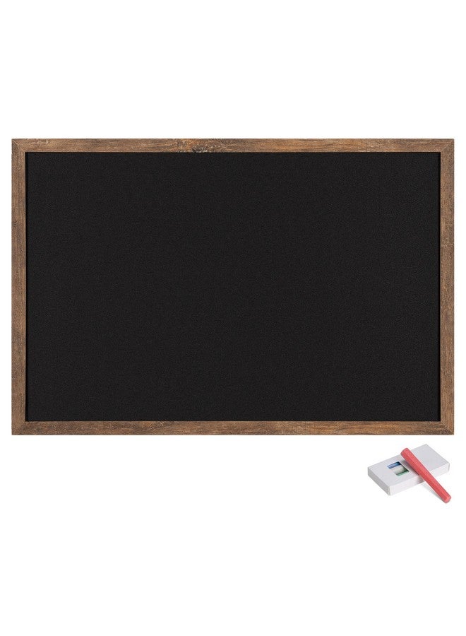 Navaris Wall-Mounted Chalkboard - Approx. 28" X 20" Framed Blackboard For Wall - Memo Message Board With 4 Chalk Sticks For Home Kitchen Office Kids - Image 1