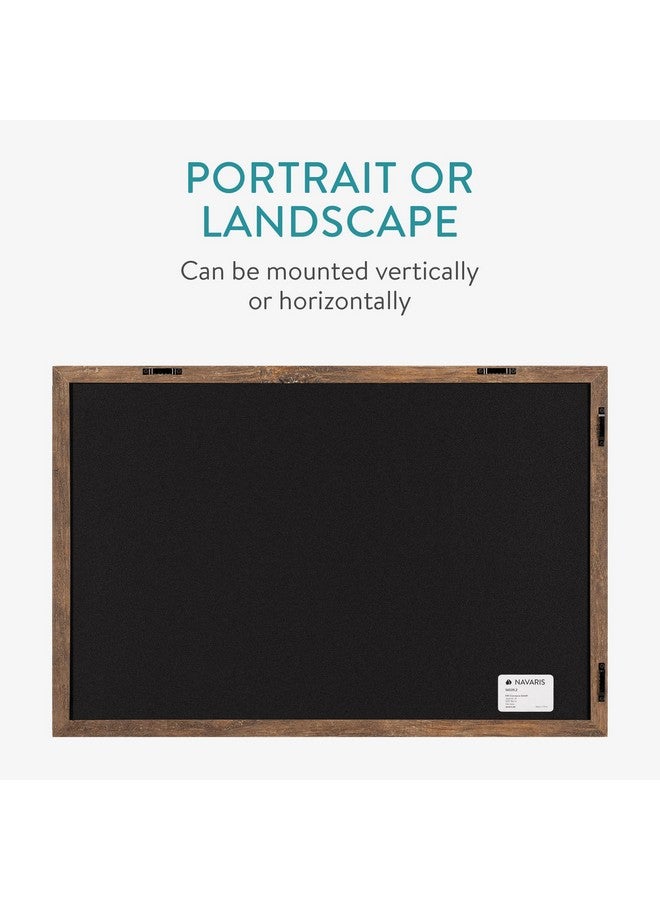 Navaris Wall-Mounted Chalkboard - Approx. 28" X 20" Framed Blackboard For Wall - Memo Message Board With 4 Chalk Sticks For Home Kitchen Office Kids - Image 4
