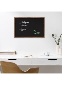 Navaris Wall-Mounted Chalkboard - Approx. 28" X 20" Framed Blackboard For Wall - Memo Message Board With 4 Chalk Sticks For Home Kitchen Office Kids  - Image 3