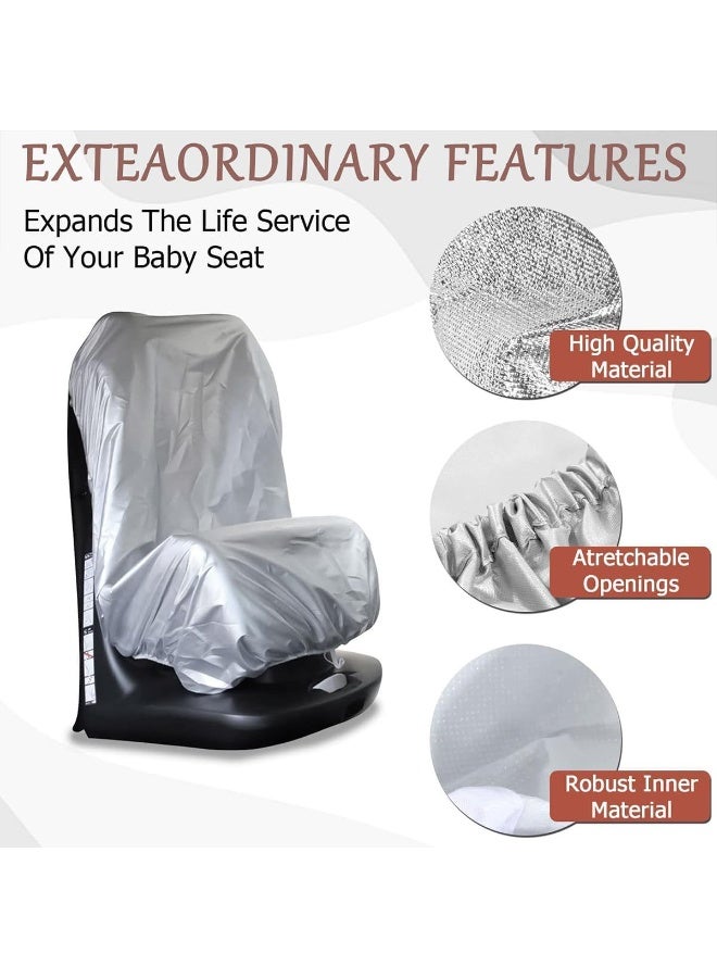 ECVV Car Seat Sun Shade Cover - Universal Baby Car Seat Protector that Blocks UV Rays, Heat & Fading - Image 5