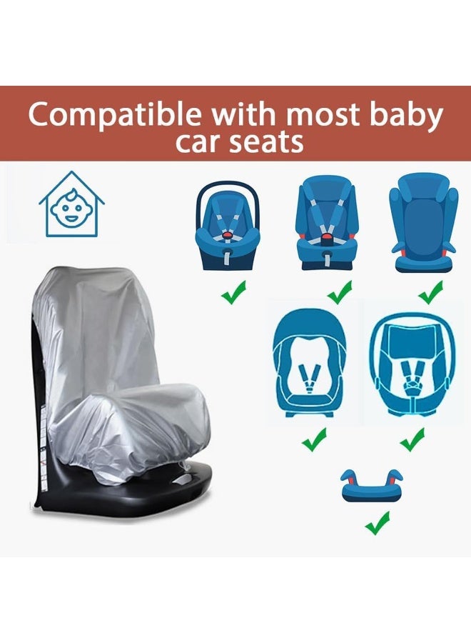 ECVV Car Seat Sun Shade Cover - Universal Baby Car Seat Protector that Blocks UV Rays, Heat & Fading - Image 4