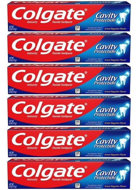 Cavity Protection Toothpaste With Fluoride 4 Ounce (Pack Of 6)