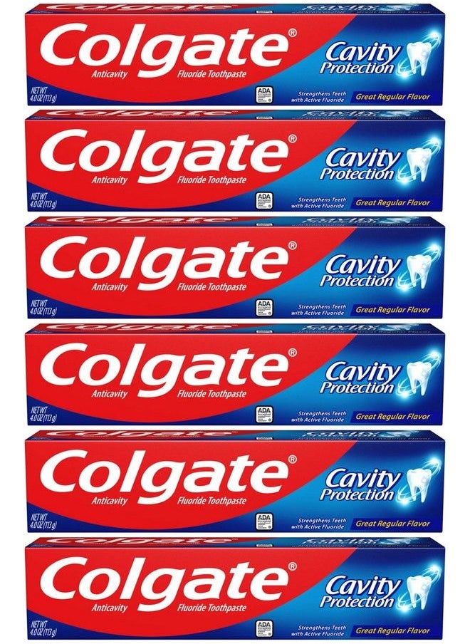 Cavity Protection Toothpaste With Fluoride 4 Ounce (Pack Of 6)