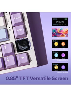 Ajazz Ajazz AK820 Pro Mechanical Keyboard Wireless/Bluetooth/USB RGB Backlit Soundproofing Foam for PC Mac Win  - Image 3