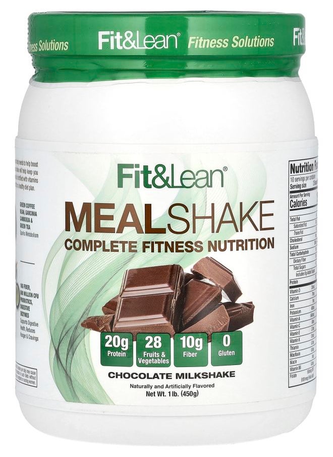 Fit & Lean - Meal Shake Complete Fitness Nutrition Chocolate Milkshake 1 lb (450 g) - Image 1