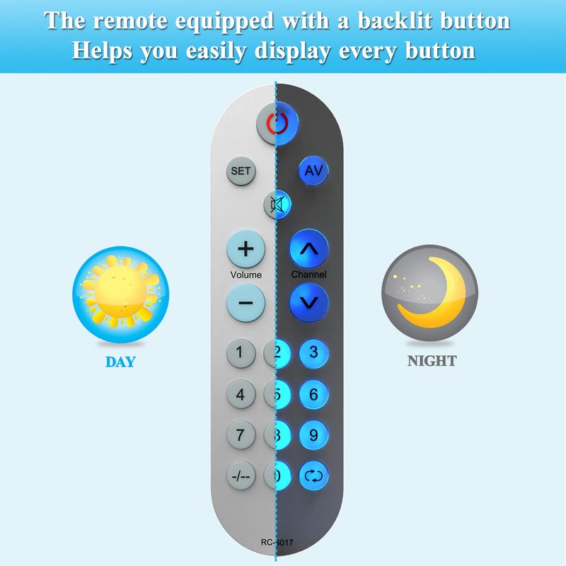 MYHGRC Learning Big Button Universal TV Remote for Elderly/Seniors/Olders(Original Remote Required), with Backlit - Image 2