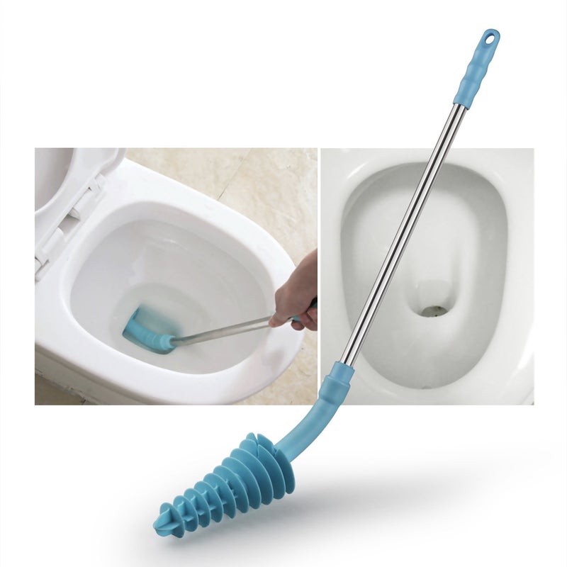 Samshow Toilet Plunger Toilet Dredge Designed for Siphon-Type, Power Cleaned Toilet Pipe, Patented, Stainless steel Handle with Wall Hook - Image 2