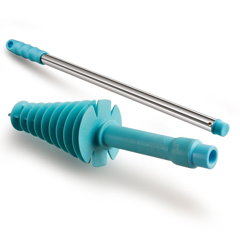 Samshow Toilet Plunger Toilet Dredge Designed for Siphon-Type, Power Cleaned Toilet Pipe, Patented, Stainless steel Handle with Wall Hook - Image 3