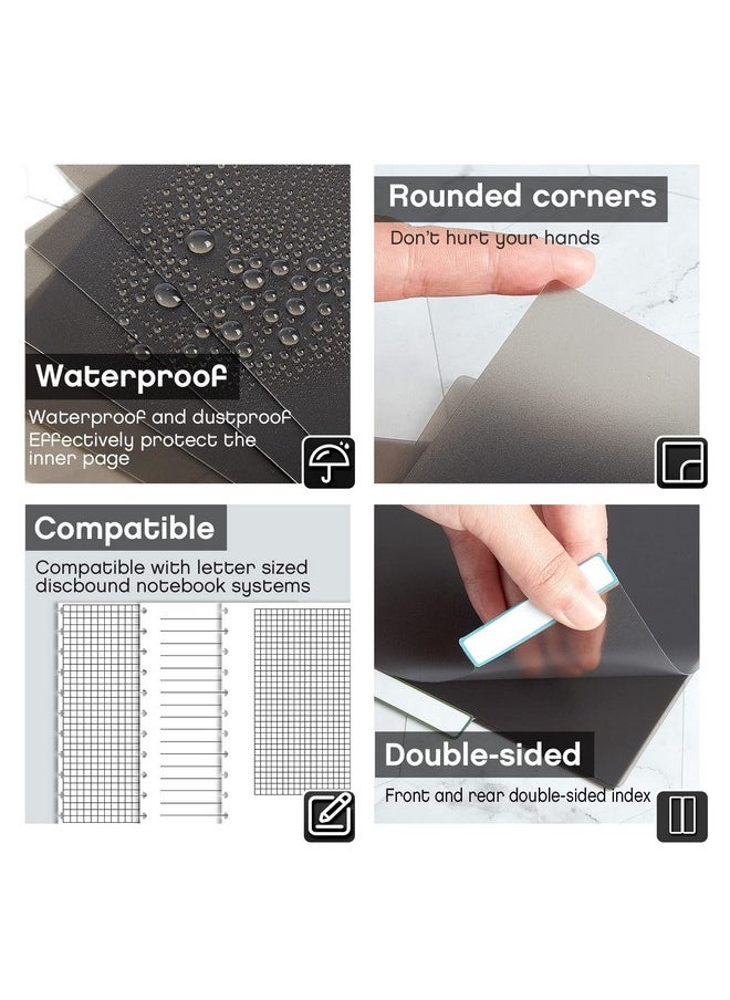 Laumoi Laumoi Letter Poly Tab Dividers for Discbound Notebooks, Disc Bound Planner Supplies Discbound Divider Tabs Binder Index Dividers for Notebook (6 Sets)  - Image 3