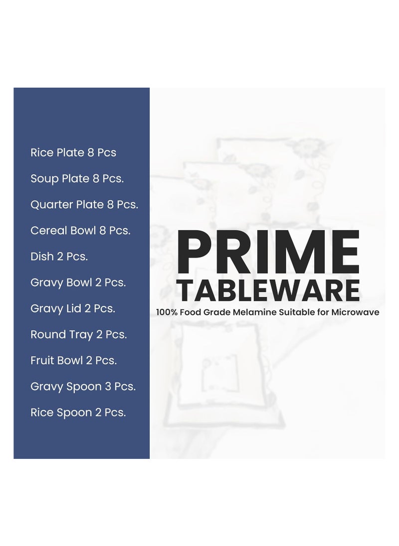Prime Melamine Prime 47 Pcs Melamine Dinner Set For 8 Persons  - Image 5