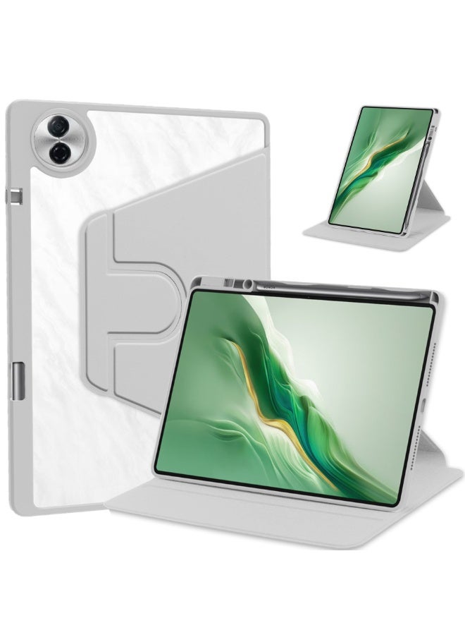 general Huawei Honor  Pad 10 12.1" Swivel Case with Pen Barrel, 360 Degree Swivel Protective StandSmart Tablet, Ultra Thin Hard Shell Folio Cover, Clear Back with Auto Wake/Sleep - Image 1