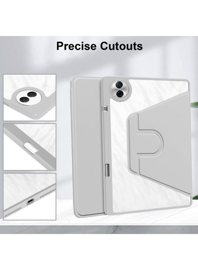 general Huawei Honor  Pad 10 12.1" Swivel Case with Pen Barrel, 360 Degree Swivel Protective StandSmart Tablet, Ultra Thin Hard Shell Folio Cover, Clear Back with Auto Wake/Sleep - Image 4