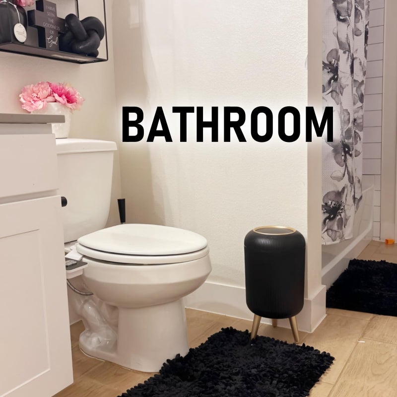 URALFA Motion Sensor Trash Can with Lid, 3 Gallon / 11 L Automatic Bathroom Trash Can, Touchless Trash Bin, Smart Plastic Garbage Can with Removable Legs for Bathroom, Bedroom, Kitchen, Office, Black - Image 3