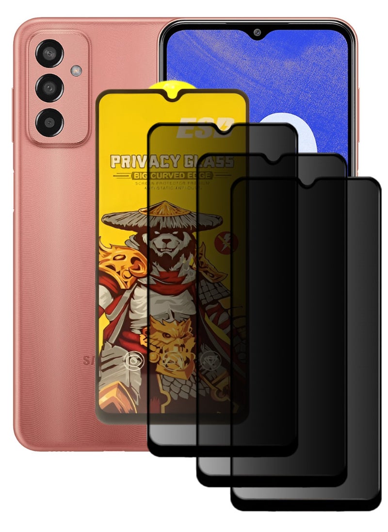 ESD 3 Pieces Tempered Dustproof Privacy Glass Screen Protector Compatible For Samsung Galaxy F13 - Image 1