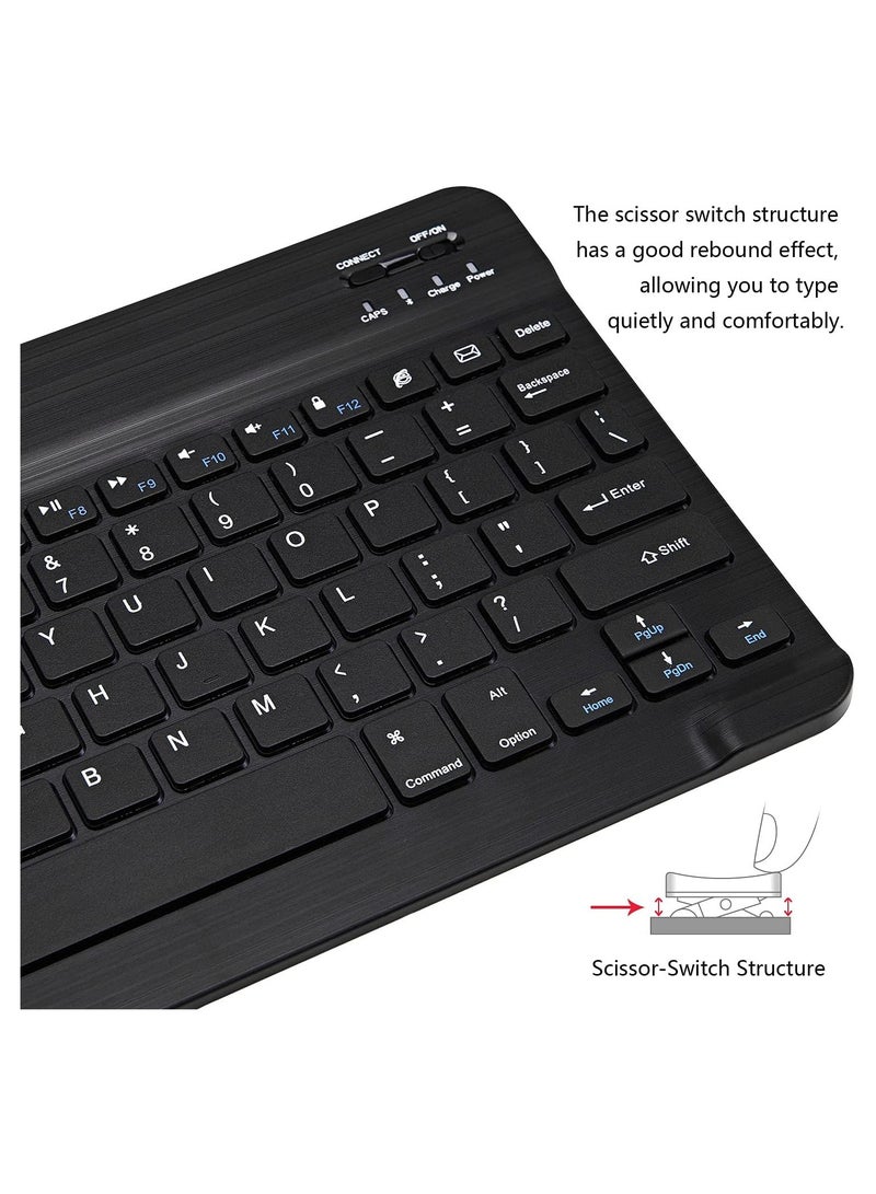ELTRAZONE ELTERAZONE Ultra-Slim Bluetooth Keyboard and Mouse Combo Rechargeable Portable Wireless Keyboard Mouse Set for Apple iPad iPhone iOS 13 and Above Samsung Tablet Phone Smartphone Android Windows(Black) - Image 4
