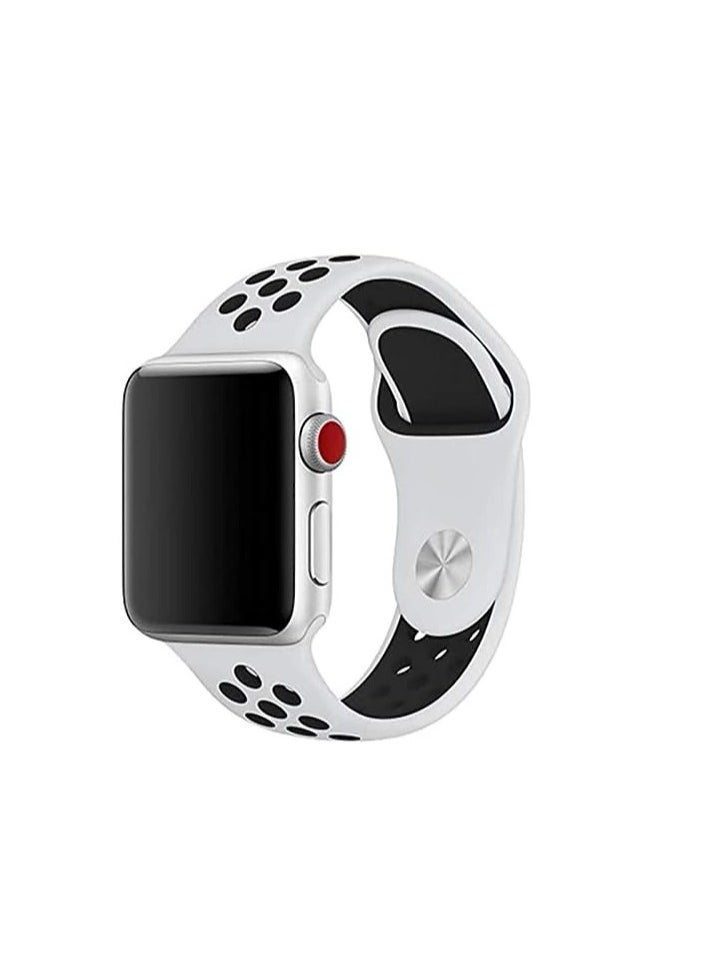 ماركة غير محددة - Compatible with Apple Watch Ultra Band 49mm 45mm 44mm 42mm Soft Silicone Sport Replacement Strap for iWatch Ultra SE 8 7 6 5 4 3 2 1 - Image 1
