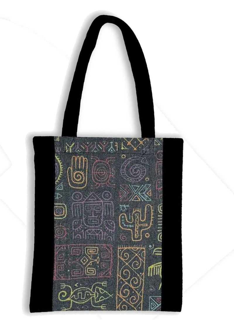 Gharibo Bags - casual printed linen tote bag - Image 1