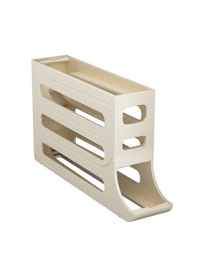 4-Tier Egg Organizer for Refrigerator, 30-Capacity Automatic Rolling Egg Dispenser, Kitchen Egg Storage Rack  - Image 1