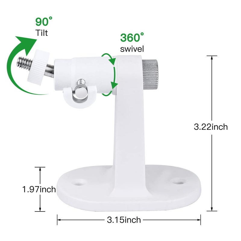 wochel 2Pack Adjustable Wall Mount for Eufy Security Indoor Cam P24 and E220, No-Drill Mounting Bracket for Eufy Security Indoor Cam Pan & Tilt - White - Image 3