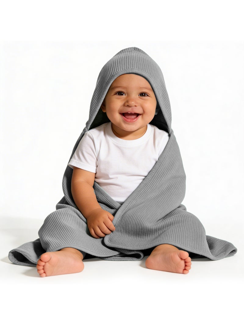 Babies Basic Ribbed Cotton Blanket/Swaddle - Image 1