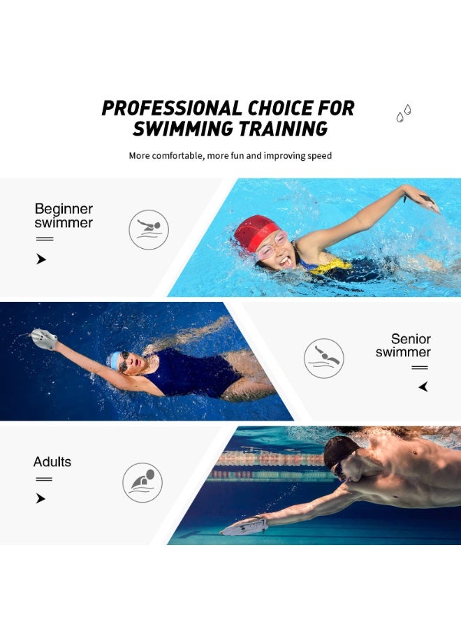 1 Pair Swimming Paddles for Hands, Swimming Training Hand Paddles with Adjustable Straps, Swim Paddles for Adult Children Unisex Professional Swimming Accessories (Silver) - Image 5