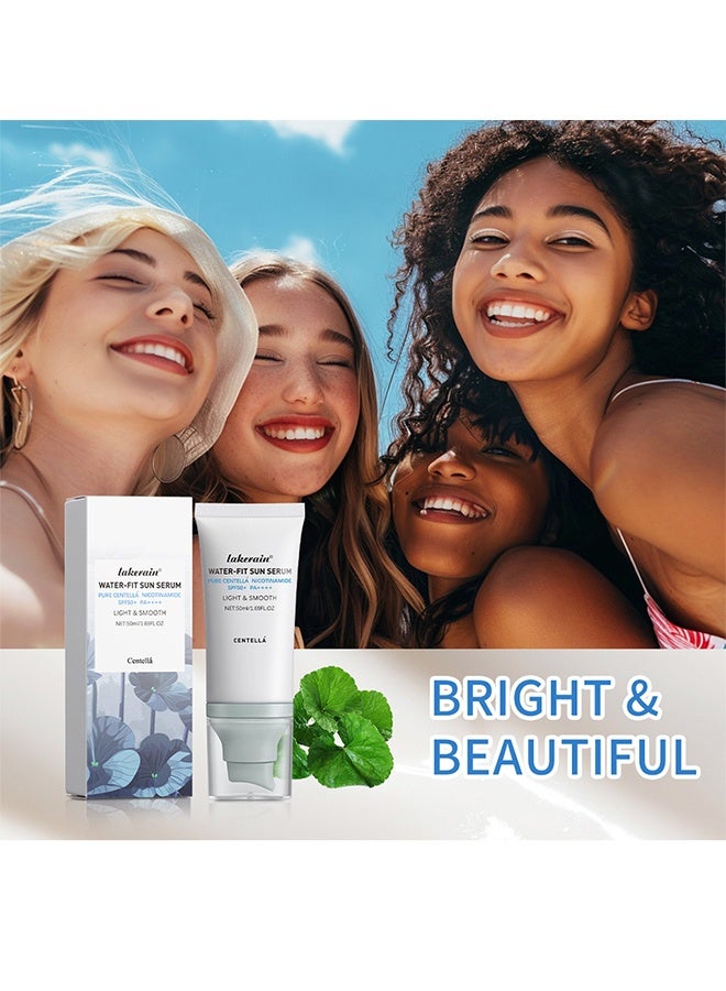 lakerain Water-Fit Sun Serum, Sunscreen SPF 50+,  Face Sun Screen Long-Lasting Protection, Cen-tella Madagascar Sunscreen, NO White Cast - Dry Oily Skincare - Image 4