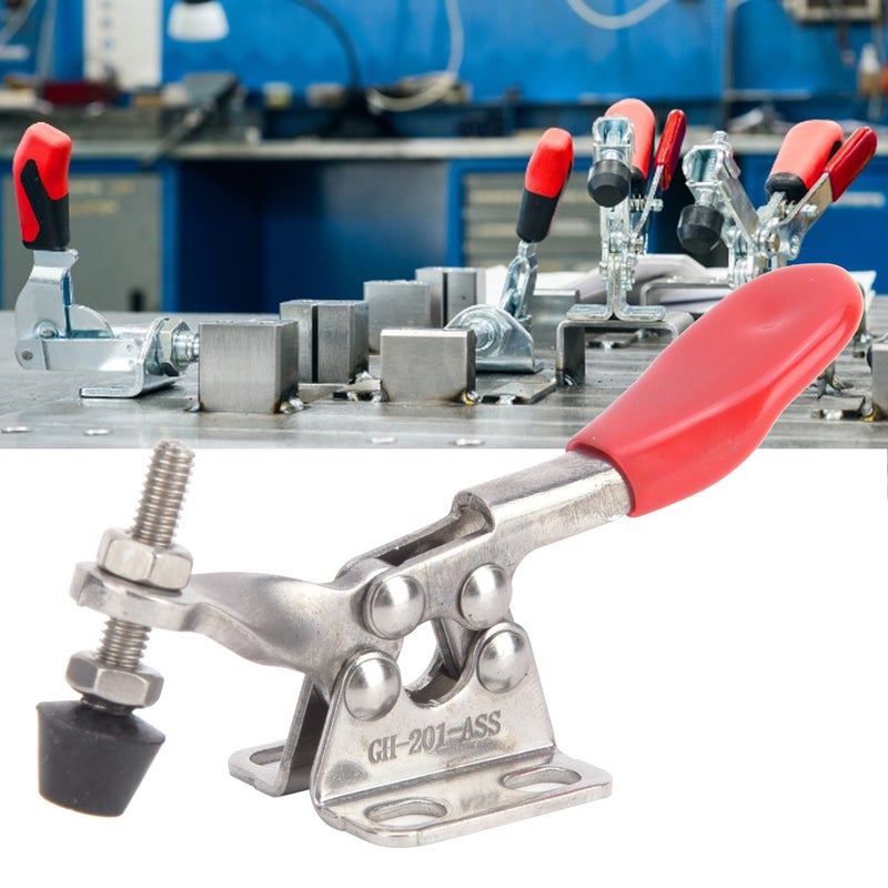 2Pcs Toggle Clamp 304 Stainless Steel Quick Welding Fixture Hand Tool 27KG GH-201-ASS - Image 5