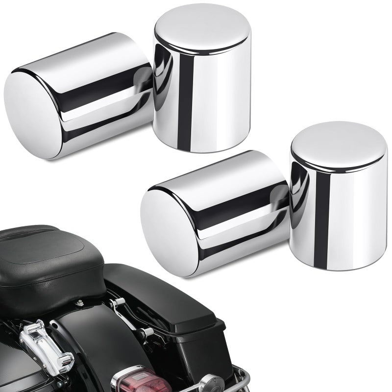 Amazicha 4 PCS Chrome Docking Hardware Covers Compatible for Harley Davidson Touring Street Glide Road King 2009later