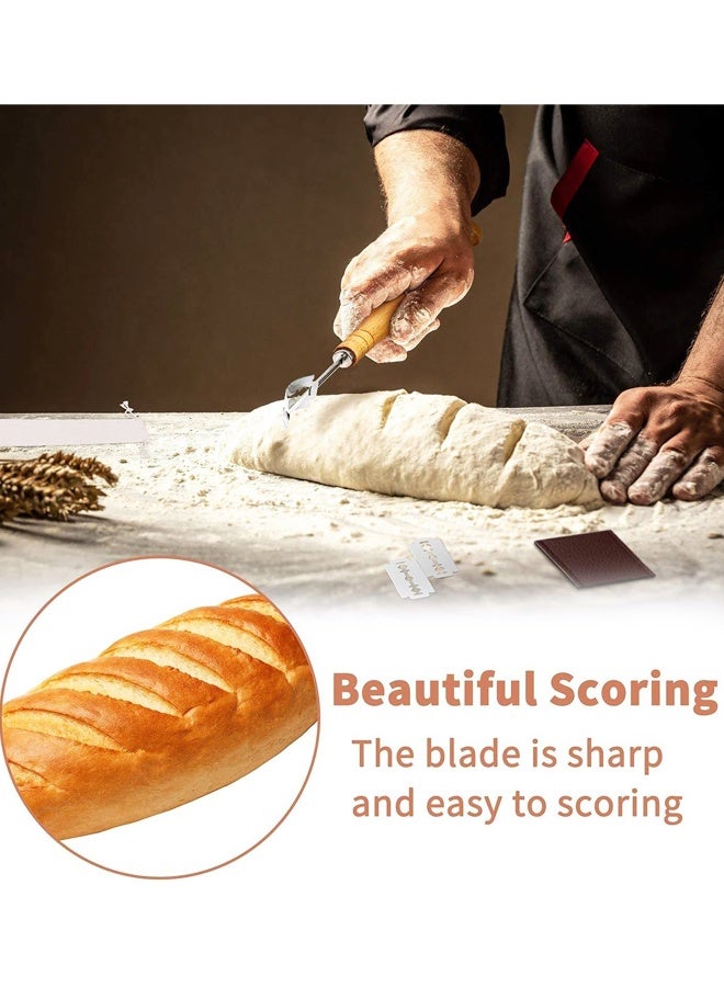 Stainless Steel Bread Lame Dough Scoring Tool, Premium Sourdough Scoring Tool, Bread Scorer with 5 Razor Blades - Image 3