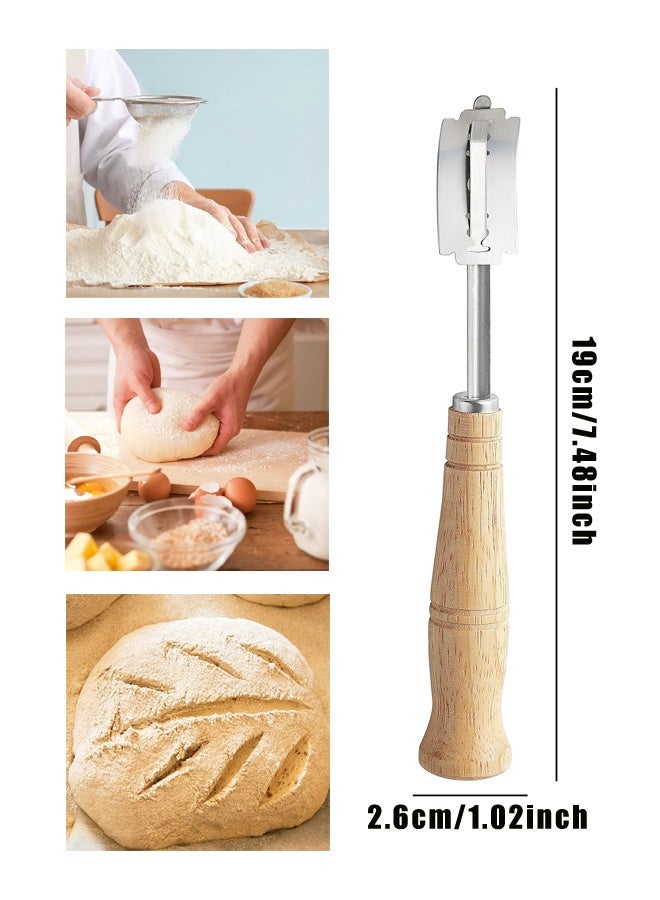 Stainless Steel Bread Lame Dough Scoring Tool, Premium Sourdough Scoring Tool, Bread Scorer with 5 Razor Blades - Image 2