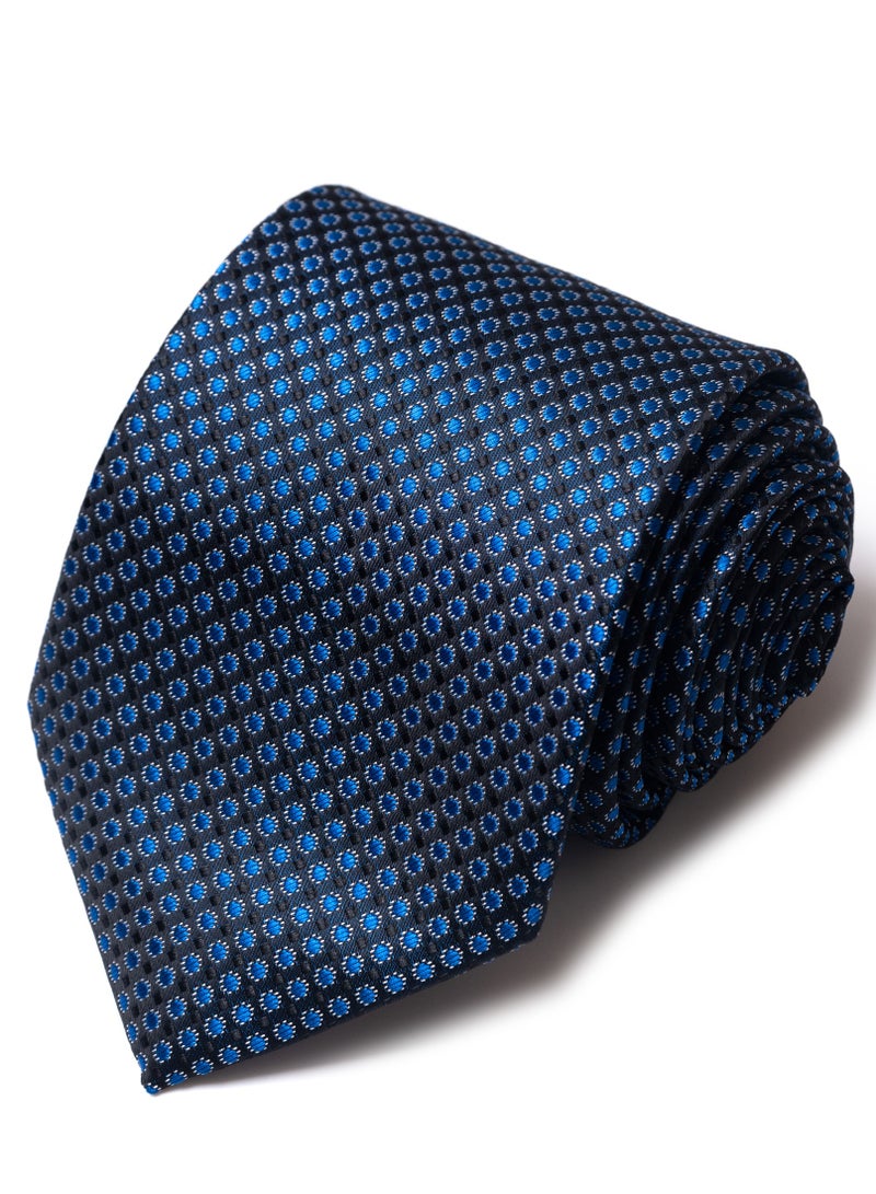 Blue Polka Dots Polyester Necktie