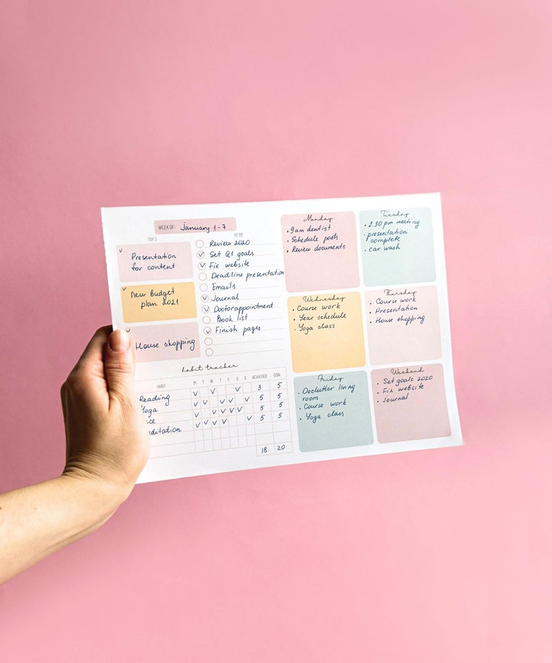 Lamare Weekly Planner Notepad Tear Off – 52 Undated Weekly Sheets Daily To Do List Notepad, Habit Tracker, Academic Planner Notebook, Daily Work Planner- Full Year Productivity Planner Weekly To Do List Pad - Image 4