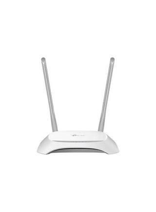 TL-WR840N 300Mbps Wireless N WiFi Router, 2.4GHz Single Band, 2 Fixed Antennas, 4 LAN + 1 WAN 10/100Mbps Ports, Multiple Modes (Router/Access Point/Range Extender/WISP), Supports WPA/WPA2 Security, Guest Network, Parental Controls, TP-Link Tether App, Ideal for Home or Small Office Use White - view 2