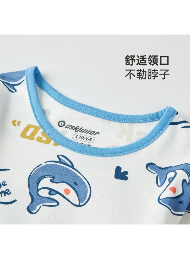 ASK JUNIOR Children's Autumn Pajama Set Long Sleeve Homewear Boys' Autumn Clothes And Pants - Image 5