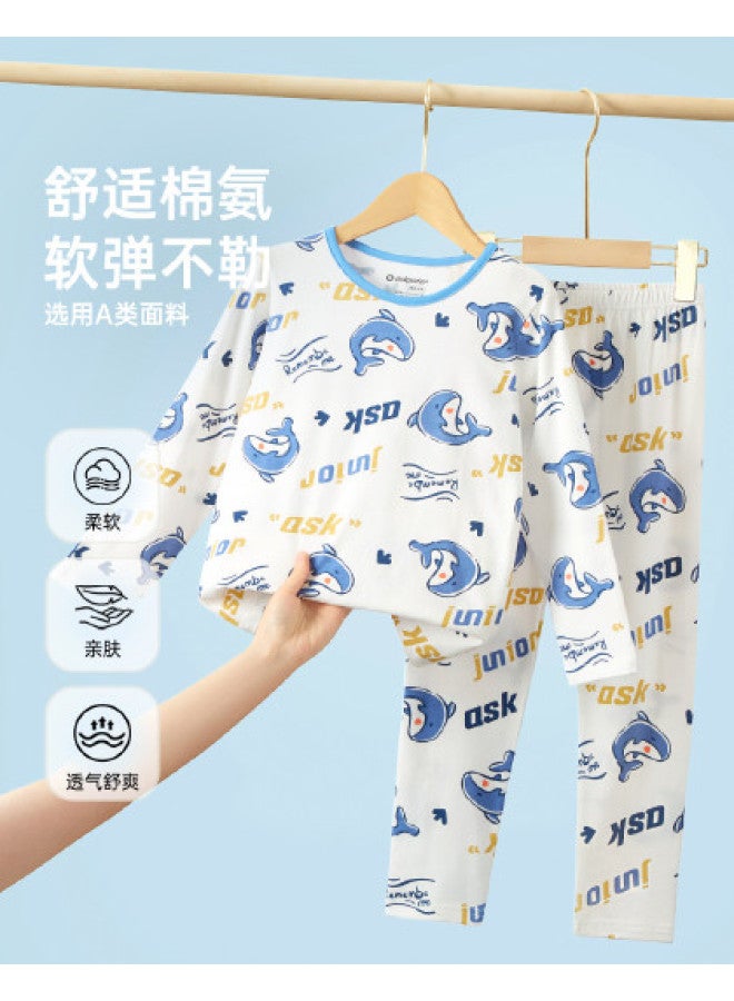ASK JUNIOR Children's Autumn Pajama Set Long Sleeve Homewear Boys' Autumn Clothes And Pants - Image 1
