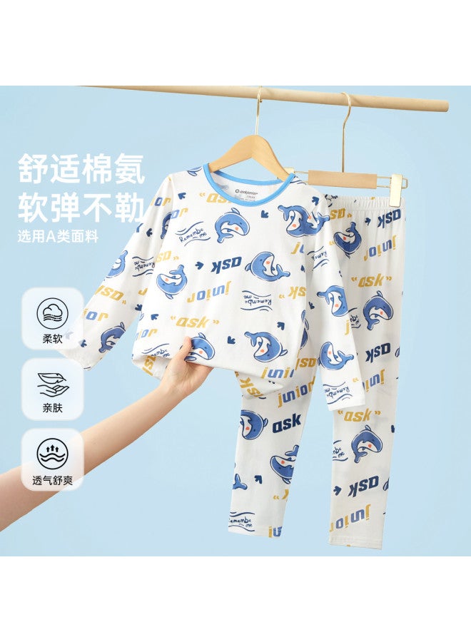 ASK JUNIOR Children's Autumn Pajama Set Long Sleeve Homewear Boys' Autumn Clothes And Pants - Image 2