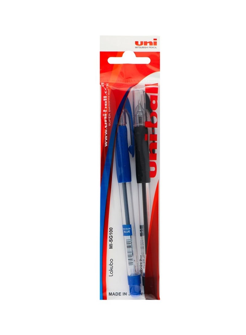 Uniball 2-Piece Lakubo Ballpoint Pen 0.7mm Tip Blue And Black Ink - Image 1