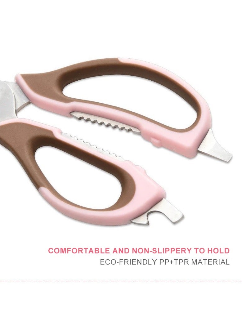 Japanese SP Sauce Stainless Steel Kitchen Scissors, Chicken Bone Shears, Pink - Image 4